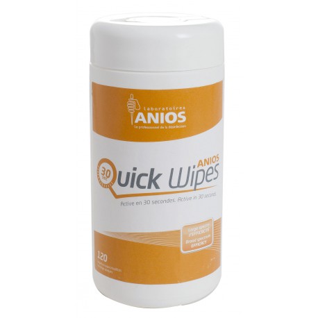 Lingette désinfectante Anios quick wipes thé vert - boite de 120